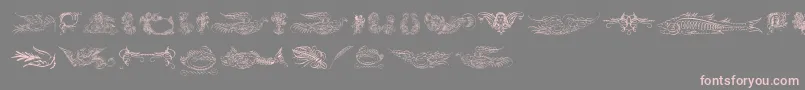 Aprendizcaligrafico Font – Pink Fonts on Gray Background