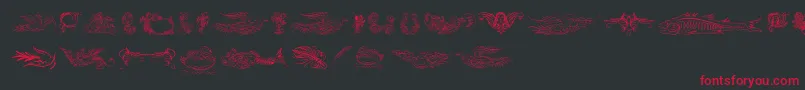 Aprendizcaligrafico Font – Red Fonts on Black Background