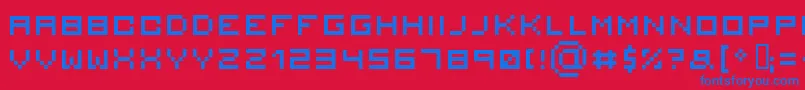 Serious 2 Font – Blue Fonts on Red Background