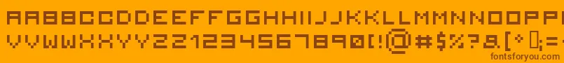 Serious 2 Font – Brown Fonts on Orange Background