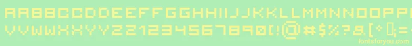 Serious 2 Font – Yellow Fonts on Green Background