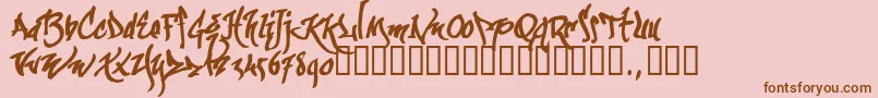 Kgraftrial Font – Brown Fonts on Pink Background