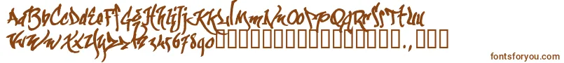 Шрифт Kgraftrial – коричневые шрифты на белом фоне