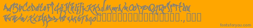 Kgraftrial-Schriftart – Graue Schriften auf orangefarbenem Hintergrund