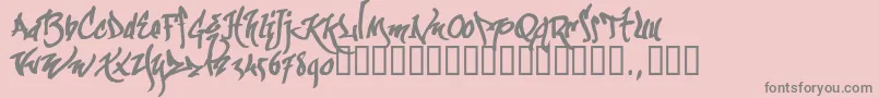 Kgraftrial Font – Gray Fonts on Pink Background