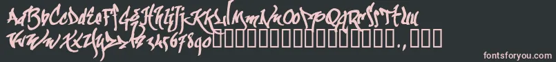 Kgraftrial Font – Pink Fonts on Black Background