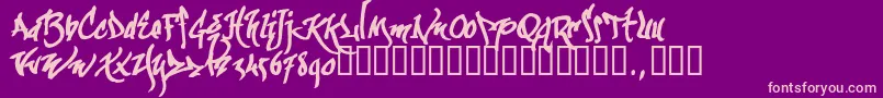 Kgraftrial Font – Pink Fonts on Purple Background