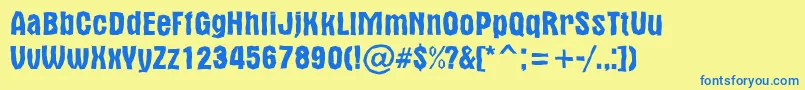 AAlternabrkdemi Font – Blue Fonts on Yellow Background