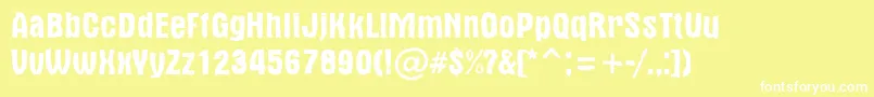 フォントAAlternabrkdemi – 黄色い背景に白い文字