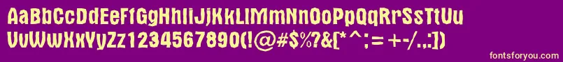 AAlternabrkdemi Font – Yellow Fonts on Purple Background