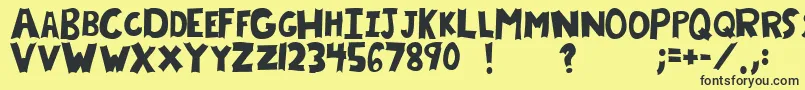 Chryf Font – Black Fonts on Yellow Background