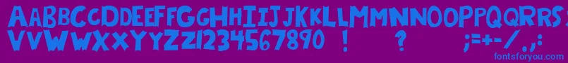 Chryf Font – Blue Fonts on Purple Background