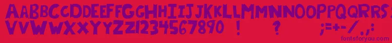 Chryf Font – Purple Fonts on Red Background
