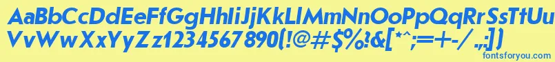 JournalSansserifBoldItalic.001.001 Font – Blue Fonts on Yellow Background