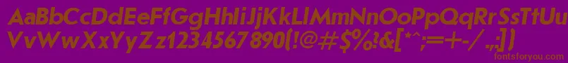 JournalSansserifBoldItalic.001.001 Font – Brown Fonts on Purple Background