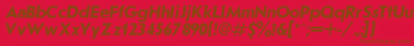 JournalSansserifBoldItalic.001.001 Font – Brown Fonts on Red Background