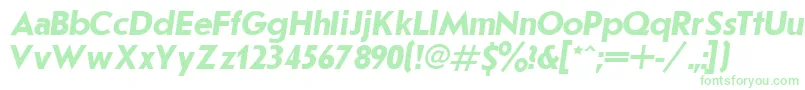 Czcionka JournalSansserifBoldItalic.001.001 – zielone czcionki na białym tle