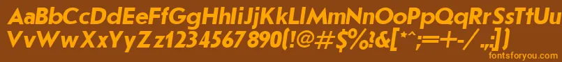 JournalSansserifBoldItalic.001.001 Font – Orange Fonts on Brown Background