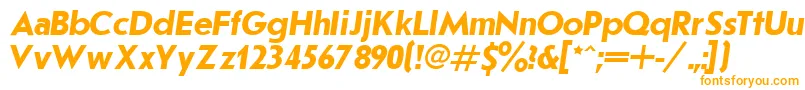 JournalSansserifBoldItalic.001.001-fontti – oranssit fontit valkoisella taustalla