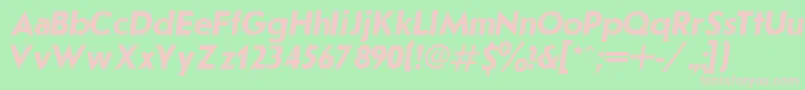 JournalSansserifBoldItalic.001.001 Font – Pink Fonts on Green Background