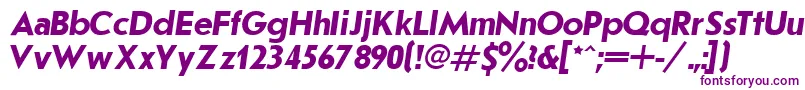 JournalSansserifBoldItalic.001.001-Schriftart – Violette Schriften auf weißem Hintergrund