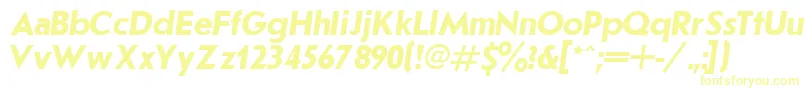 JournalSansserifBoldItalic.001.001 Font – Yellow Fonts on White Background