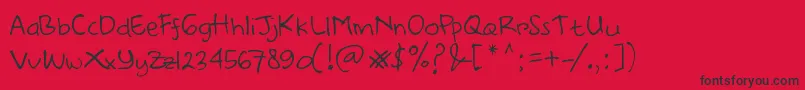 fuente DearHandDemo – Fuentes Negras Sobre Fondo Rojo