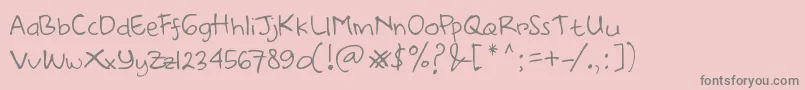 DearHandDemo Font – Gray Fonts on Pink Background