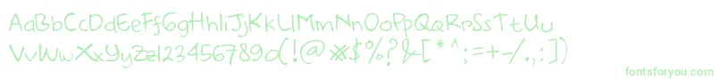 DearHandDemo-Schriftart – Grüne Schriften