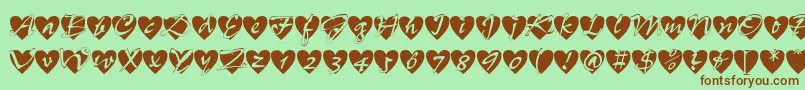 Fts12 Font – Brown Fonts on Green Background