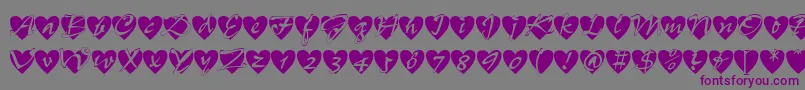 Fts12-fontti – violetit fontit harmaalla taustalla