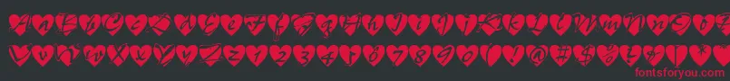 フォントFts12 – 黒い背景に赤い文字