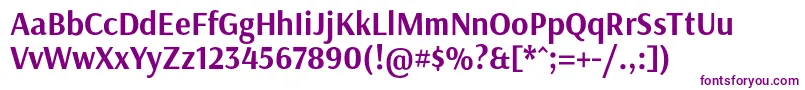 ArsenalBold Font – Purple Fonts on White Background