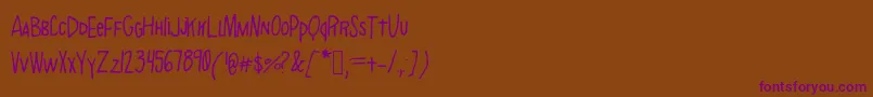 Шрифт AlphabetSoup – фиолетовые шрифты на коричневом фоне