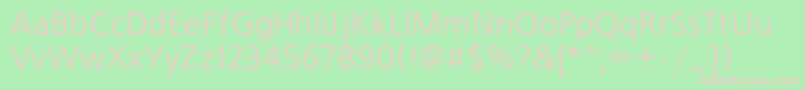 Ukrainianfreeset Font – Pink Fonts on Green Background