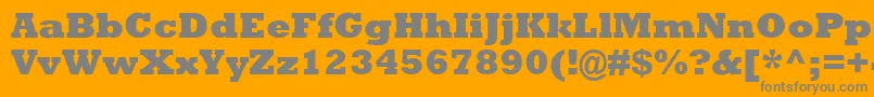 RockwellMtExtraBold Font – Gray Fonts on Orange Background