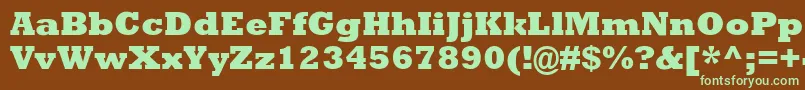 RockwellMtExtraBold Font – Green Fonts on Brown Background