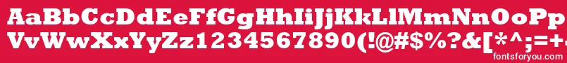 RockwellMtExtraBold Font – White Fonts on Red Background
