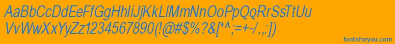 Czcionka BabelsansOblique – niebieskie czcionki na pomarańczowym tle