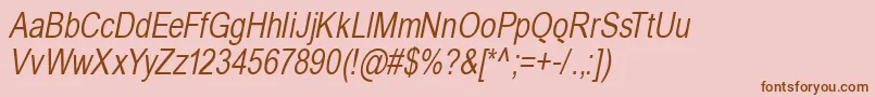 Шрифт BabelsansOblique – коричневые шрифты на розовом фоне