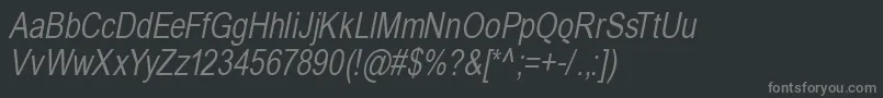 Czcionka BabelsansOblique – szare czcionki na czarnym tle