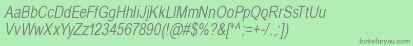 Police BabelsansOblique – polices grises sur fond vert