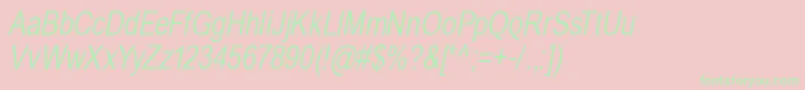 BabelsansOblique Font – Green Fonts on Pink Background