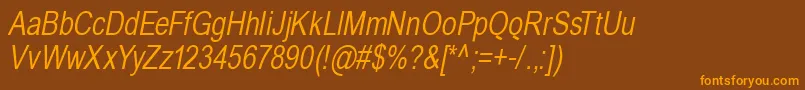 Шрифт BabelsansOblique – оранжевые шрифты на коричневом фоне