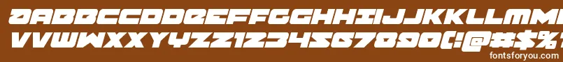 Banjinital Font – White Fonts on Brown Background