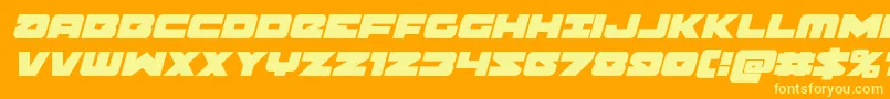 Weitere Informationen zur Banjinital-Schriftart Banjinital-Schriftart – Gelbe Schriften auf orangefarbenem Hintergrund