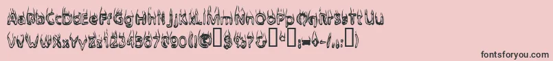 Baileyscar Font – Black Fonts on Pink Background