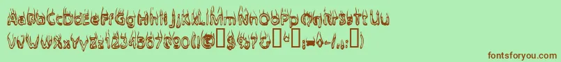 Baileyscar Font – Brown Fonts on Green Background