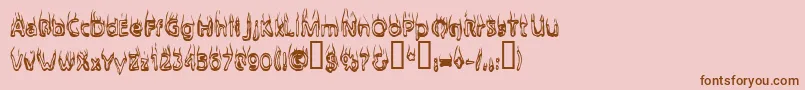 Baileyscar Font – Brown Fonts on Pink Background