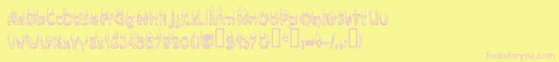 Baileyscar Font – Pink Fonts on Yellow Background